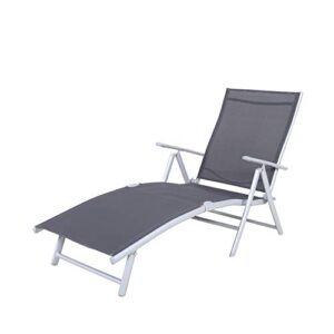 Chicreat Tumbona Korfu Basic, 147 63.5 87 cm, Gris/Plateado