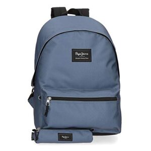 Pepe Jeans Aris Mochila Portátil 15,6" Estuche Escolar Azul