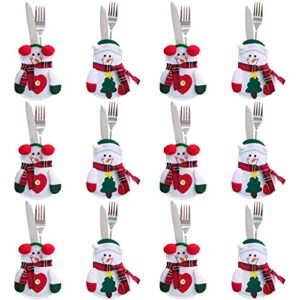 GUDOTRA 12pcs Bolsa Cubiertos Navidad Cubiertos Tenedores