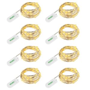 LEDGLE 8 PCS Cadenas Luces, 3.9ft/1.2m 24 LEDs Luces Blanco