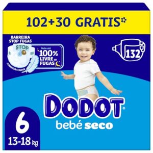 Dodot Pañales Bebé-Seco, Talla 6 (13-18 kg), 132 Pañales 1