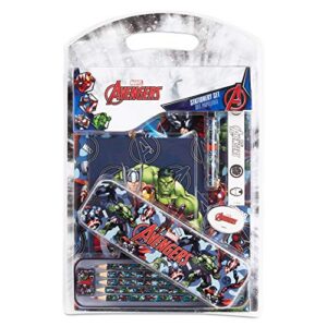 Marvel Estuche Escolar Vengadores, Set Papelería Agenda Bloc