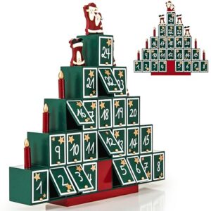 SPIELWERK® Calendario Adviento Madera Pirámide 24 Cajoncitos
