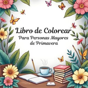 Libro Colorear Personas Mayores Primavera: Ilustraciones