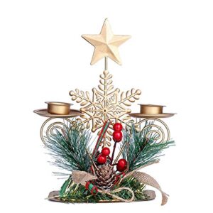Gukasxi Portavelas Navidad, portavelas mesa Navidad, metal,