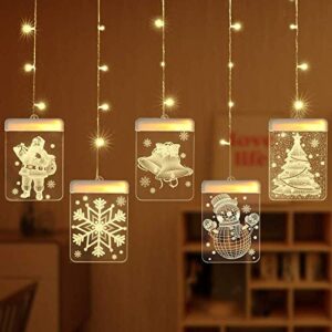 Cortina Luces Navidad, Lypumso 1.5m LED Cadena Luces Navidad